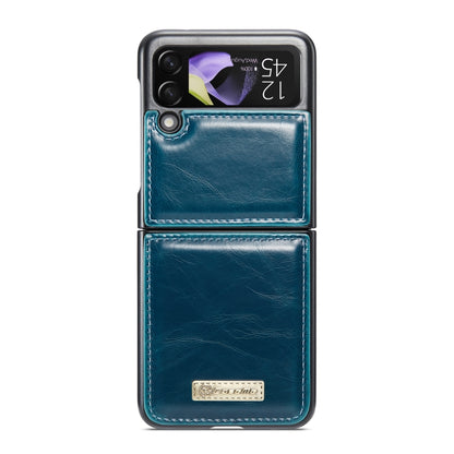 For Samsung Galaxy Z Flip4 CaseMe 003 Crazy Horse Texture Leather Phone Case(Blue) - Galaxy Z Flip4 5G Cases by CaseMe | Online Shopping UK | buy2fix