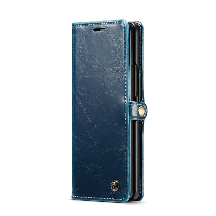 For Samsung Galaxy Z Fold4 CaseMe 003 Crazy Horse Texture Leather Phone Case(Blue) - Galaxy Z Fold4 5G Cases by CaseMe | Online Shopping UK | buy2fix