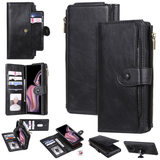 For Galaxy Note 9 Multifunctional Retro Detachable Magnetic Horizontal Flip Leather Case with Card Slots & Holder & Wallet & Photo Frame(Black) - Galaxy Phone Cases by buy2fix | Online Shopping UK | buy2fix