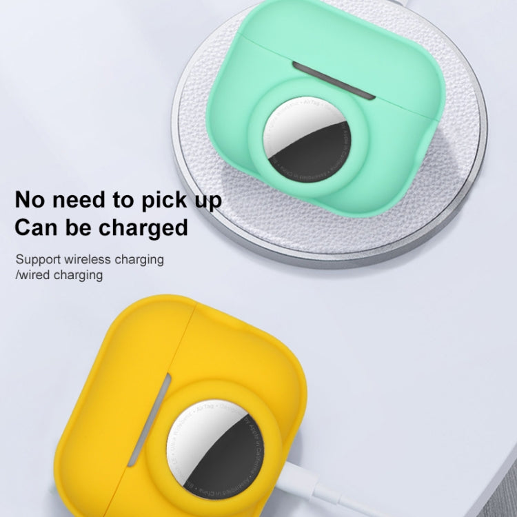 For AirPods Pro 2 / AirTag 2 in 1 Shockproof Full Coverage Silicone Protective Case(Apricot) - For AirPods Pro 2 by buy2fix | Online Shopping UK | buy2fix