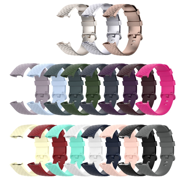 Color Buckle TPU Wrist Strap Watch Band for Fitbit Charge 4 / Charge 3 / Charge 3 SE, Size: S(Light Purple) - Watch Bands by buy2fix | Online Shopping UK | buy2fix