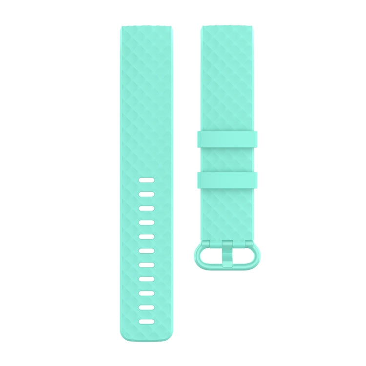 Color Buckle TPU Wrist Strap Watch Band for Fitbit Charge 4 / Charge 3 / Charge 3 SE, Size: L(Green) - Watch Bands by buy2fix | Online Shopping UK | buy2fix