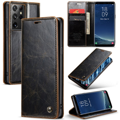 For Samsung Galaxy S8 CaseMe 003 Crazy Horse Texture Leather Phone Case(Coffee) - Galaxy Phone Cases by CaseMe | Online Shopping UK | buy2fix