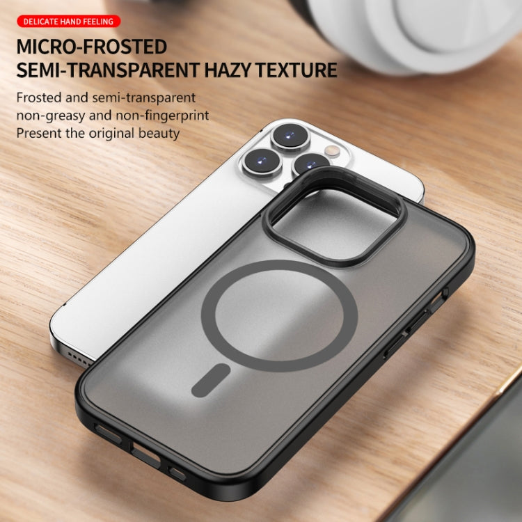 For iPhone 12 Pro Max Skin Feel Frosted Magsafe Phone Case(Black) - iPhone 12 Pro Max Cases by buy2fix | Online Shopping UK | buy2fix