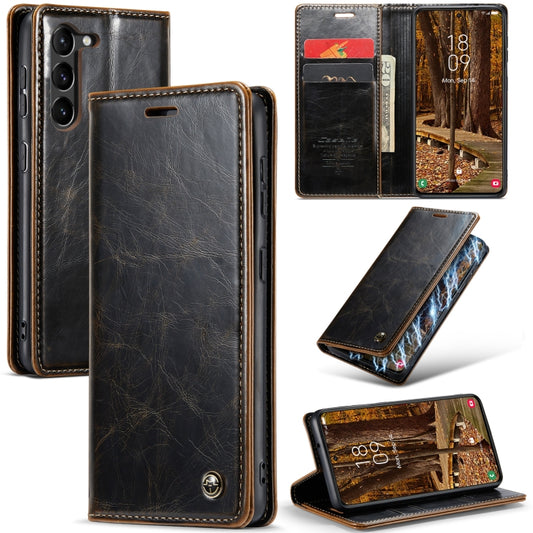 For Samsung Galaxy S23 5G CaseMe 003 Crazy Horse Texture Leather Phone Case(Coffee) - Galaxy S23 5G Cases by CaseMe | Online Shopping UK | buy2fix