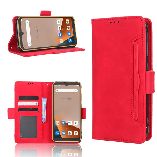 For Blackview BV5200 Skin Feel Calf Texture Card Slots Leather Phone Case(Red) - More Brand by buy2fix | Online Shopping UK | buy2fix