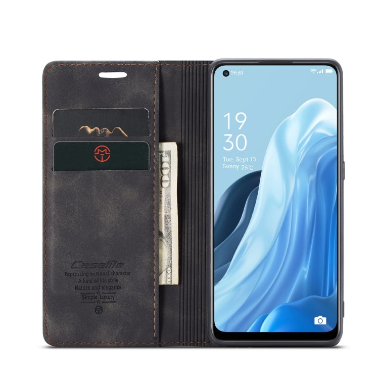 For OPPO Reno7 4G Indonesia/F21 Pro 4G/Reno8 4G CaseMe 013 Multifunctional Horizontal Flip Leather Phone Case(Black) - OPPO Cases by CaseMe | Online Shopping UK | buy2fix