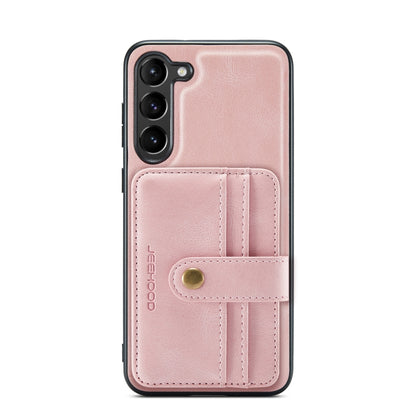 For Samsung Galaxy S23 5G JEEHOOD RFID Anti-Theft Wallet Magnetic Leather Phone Case(Pink) - Galaxy S23 5G Cases by JEEHOOD | Online Shopping UK | buy2fix