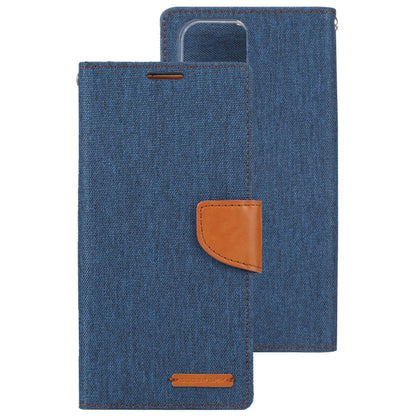 For Samsung Galaxy S23 Ultra 5G GOOSPERY CANVAS DIARY Fabric Texture Flip Leather Phone Case(Navy Blue) - Galaxy S23 Ultra 5G Cases by GOOSPERY | Online Shopping UK | buy2fix