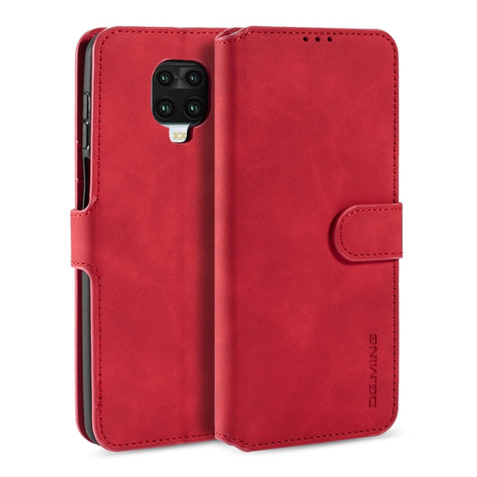 For Xiaomi Redmi Note 9S DG.MING Retro Oil Side Horizontal Flip Case with Holder & Card Slots & Wallet(Red) - Xiaomi Cases by DG.MING | Online Shopping UK | buy2fix