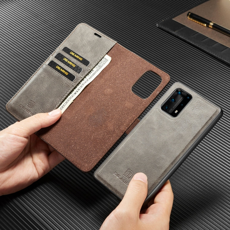 For Galaxy A31 DG.MING Crazy Horse Texture Flip Detachable Magnetic Leather Case with Holder & Card Slots & Wallet(Brown) - Galaxy Phone Cases by DG.MING | Online Shopping UK | buy2fix