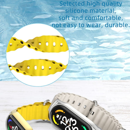 For Xiaomi Mi Band 7 / 7 NFC MIJOBS CS Marine Silicone Breathable Watch Band(Yellow Gold) - Watch Bands by MIJOBS | Online Shopping UK | buy2fix