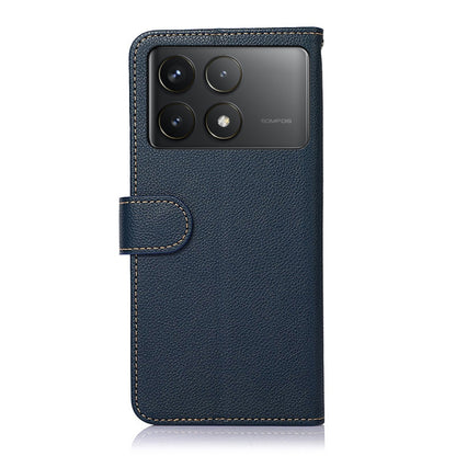 For Xiaomi Redmi K70 5G / K70 Pro 5G KHAZNEH Litchi Texture Leather RFID Phone Case(Blue) - K70 Cases by buy2fix | Online Shopping UK | buy2fix