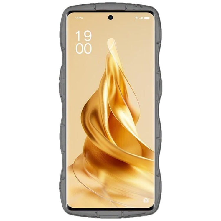 For OPPO Reno9 5G / Reno9 Pro 5G IMAK UX-8 Series Transparent Shockproof TPU Phone Case(Transparent Black) - OPPO Cases by imak | Online Shopping UK | buy2fix