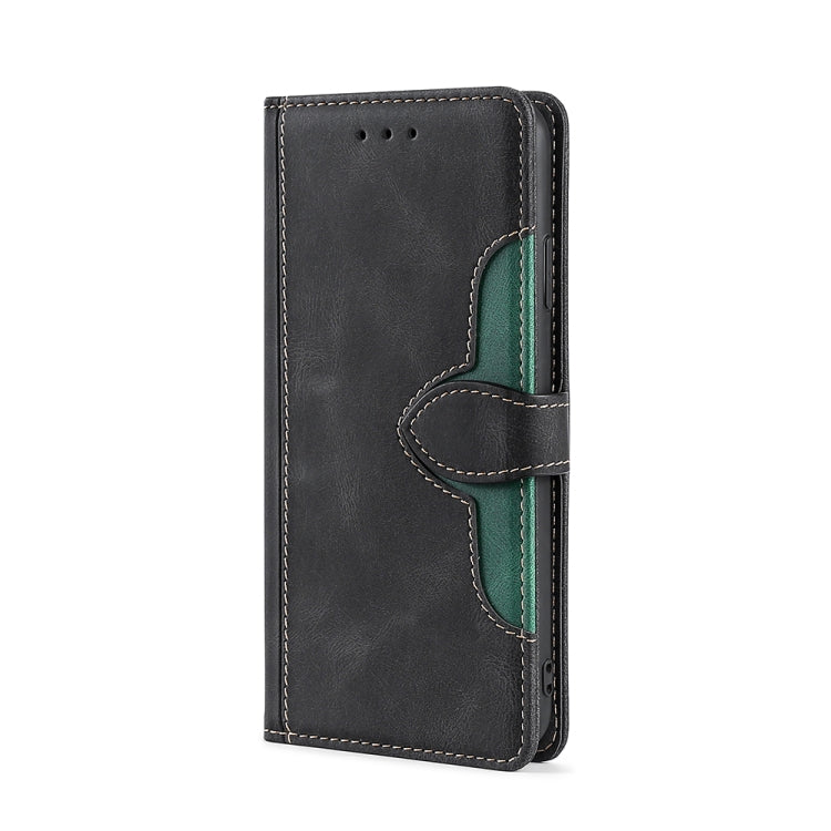 For OnePlus 11 Skin Feel Magnetic Buckle Leather Phone Case(Black) - OnePlus Cases by buy2fix | Online Shopping UK | buy2fix