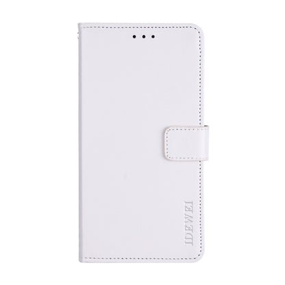 For Doogee X55 idewei  Crazy Horse Texture Horizontal Flip Leather Case with Holder & Card Slots & Wallet(White) - More Brand by idewei | Online Shopping UK | buy2fix