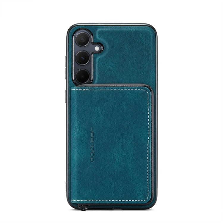 For Samsung Galaxy A55 5G JEEHOOD Magnetic Zipper Horizontal Flip Leather Phone Case(Blue) - Galaxy Phone Cases by JEEHOOD | Online Shopping UK | buy2fix