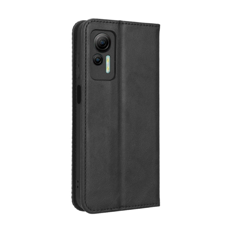 For Ulefone Note 14 Magnetic Buckle Retro Texture Leather Phone Case(Black) - Ulefone Cases by buy2fix | Online Shopping UK | buy2fix