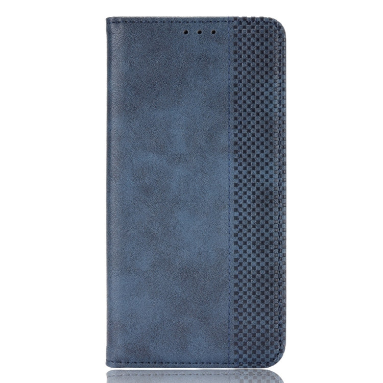 For Ulefone Note 14 Magnetic Buckle Retro Texture Leather Phone Case(Blue) - Ulefone Cases by buy2fix | Online Shopping UK | buy2fix