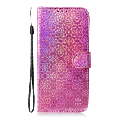 For OPPO Reno8 T 4G Colorful Magnetic Buckle Leather Phone Case(Pink) - OPPO Cases by buy2fix | Online Shopping UK | buy2fix