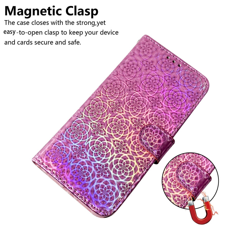 For OPPO Reno8 T 4G Colorful Magnetic Buckle Leather Phone Case(Pink) - OPPO Cases by buy2fix | Online Shopping UK | buy2fix