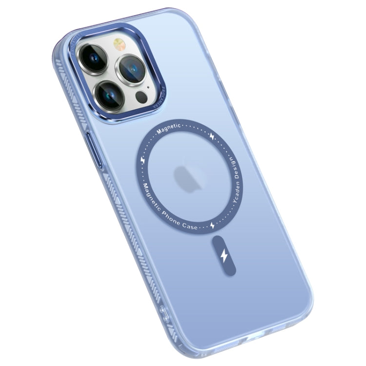 For iPhone 14 Colorful Series TPU+PC Magsafe Magnetic Phone Case(Blue) - iPhone 14 Cases by buy2fix | Online Shopping UK | buy2fix