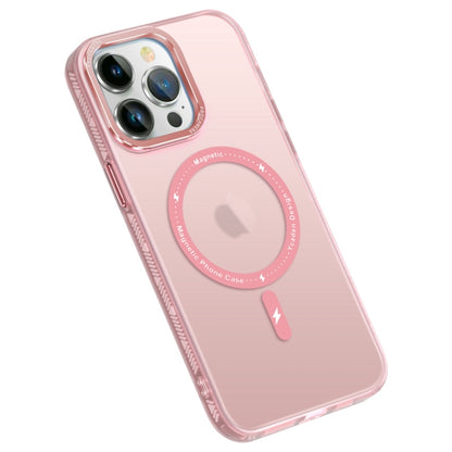 For iPhone 14 Colorful Series TPU+PC Magsafe Magnetic Phone Case(Pink) - iPhone 14 Cases by buy2fix | Online Shopping UK | buy2fix