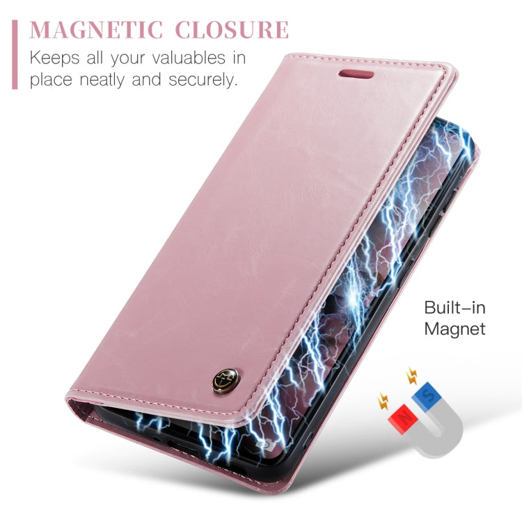 For Xiaomi Redmi Note 12 Pro 5G / Poco X5 Pro CaseMe 003 Crazy Horse Texture Leather Phone Case(Rose Gold) - Xiaomi Cases by CaseMe | Online Shopping UK | buy2fix