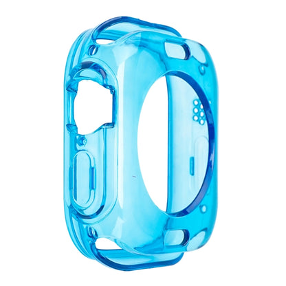 For Apple Watch Ultra 49mm Glacier Jelly Clear TPU Case Watch Band(Blue) - Watch Bands by buy2fix | Online Shopping UK | buy2fix