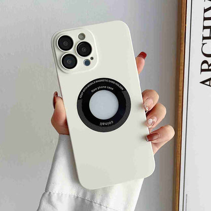 For iPhone 11 Skin Feel CD Texture MagSafe Magnetic Phone Case(White) - iPhone 11 Cases by buy2fix | Online Shopping UK | buy2fix