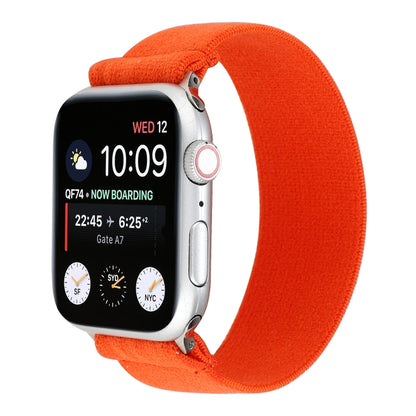 Elastic Nylon Braid Watch Band For Apple Watch Ultra 49mm&Watch Ultra 2 49mm / Series 9&8&7 45mm / SE 3&SE 2&6&SE&5&4 44mm / 3&2&1 42mm(Orange) - Watch Bands by buy2fix | Online Shopping UK | buy2fix