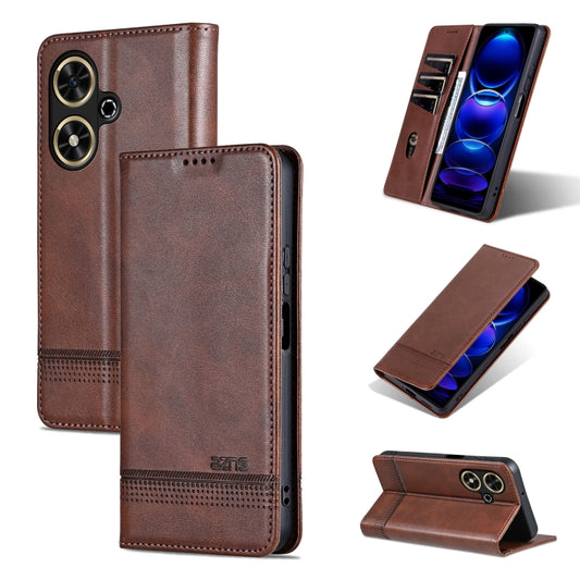 For Honor Play 50/Play 50m 5G AZNS Magnetic Calf Texture Flip Leather Phone Case(Dark Brown) - Honor Cases by AZNS | Online Shopping UK | buy2fix