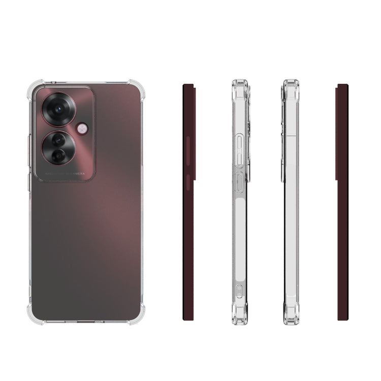 For OPPO Reno11 F 5G Global Shockproof Non-slip Thickening TPU Phone Case(Transparent) - Reno11 F Cases by buy2fix | Online Shopping UK | buy2fix