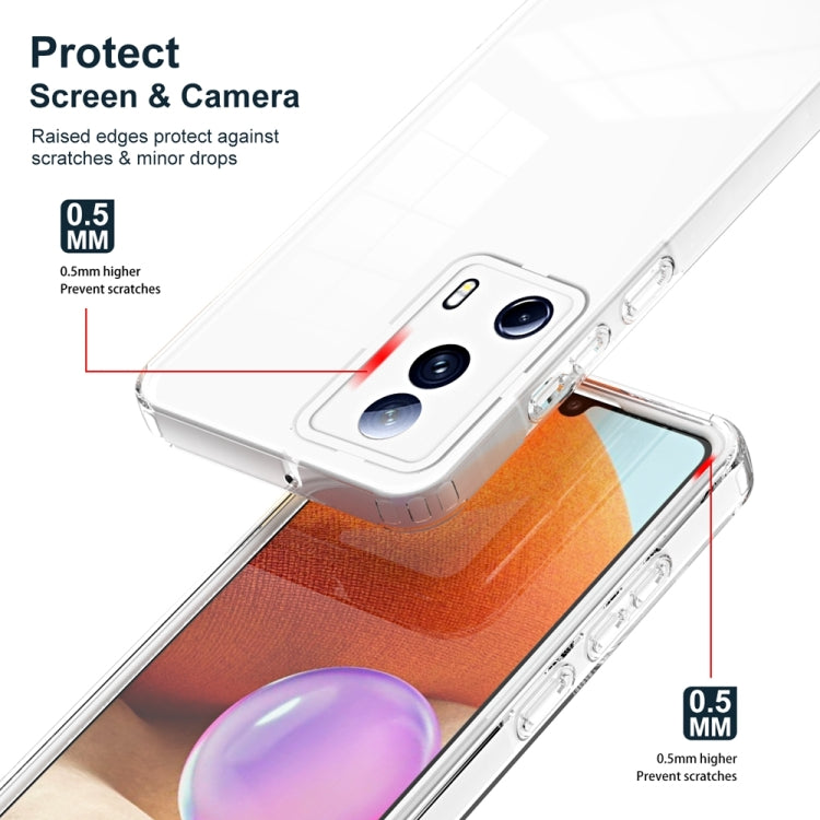 For Xiaomi 13 Lite 2023 / Civi 2 3 in 1 Clear TPU Color PC Frame Phone Case(White) - 13 Lite Cases by buy2fix | Online Shopping UK | buy2fix