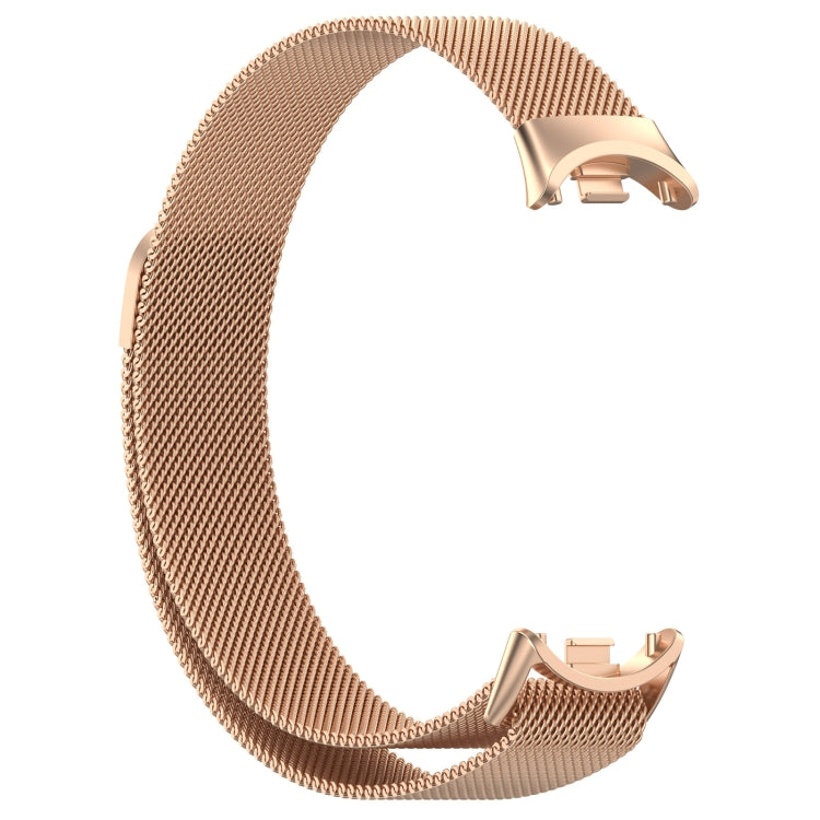 For Xiaomi Mi Band 8 Milanese Metal Watch Band(Rose Gold) - Watch Bands by buy2fix | Online Shopping UK | buy2fix
