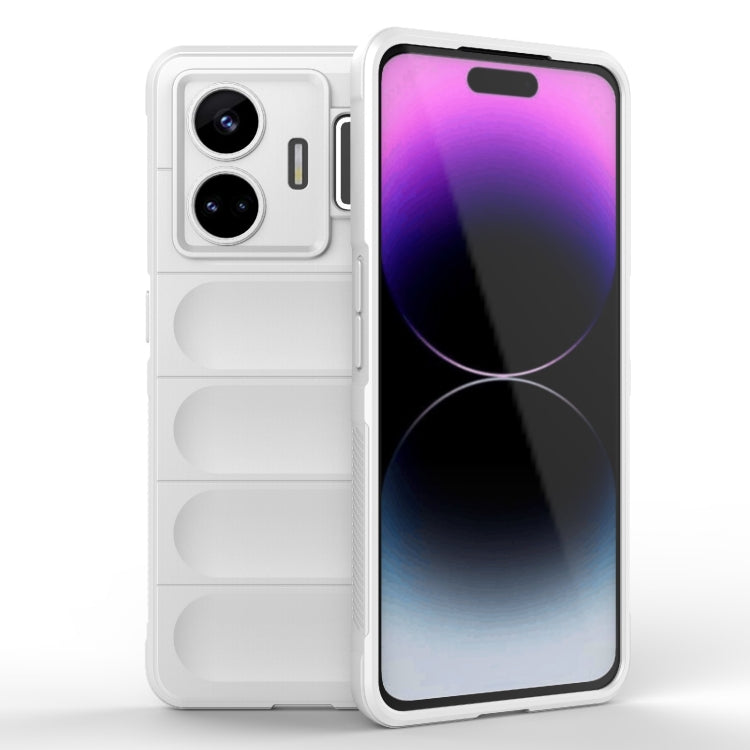 For Realme GT Neo 5 5G Magic Shield TPU + Flannel Phone Case(White) - Realme Cases by buy2fix | Online Shopping UK | buy2fix