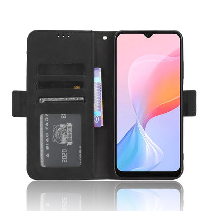 For Blackview A85 Skin Feel Calf Texture Card Slots Leather Phone Case(Black) - More Brand by buy2fix | Online Shopping UK | buy2fix