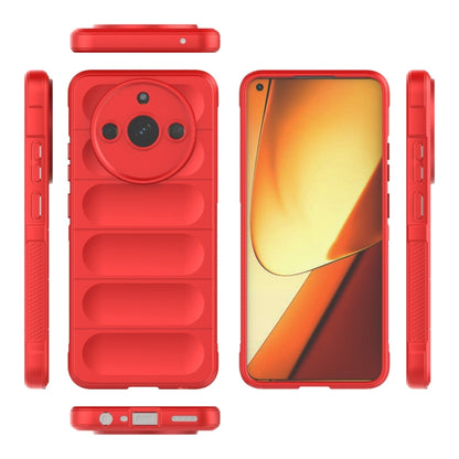 For Realme 11 5G Magic Shield TPU + Flannel Phone Case(Black) - Realme Cases by buy2fix | Online Shopping UK | buy2fix