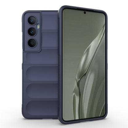 For Realme C65 4G Global Magic Shield TPU + Flannel Phone Case(Dark Blue) - Realme Cases by buy2fix | Online Shopping UK | buy2fix