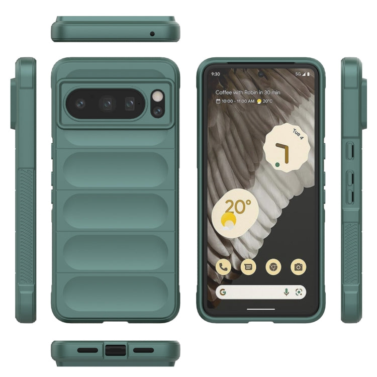 For Google Pixel 8 Pro 5G Magic Shield TPU + Flannel Phone Case(White) - Google Cases by buy2fix | Online Shopping UK | buy2fix