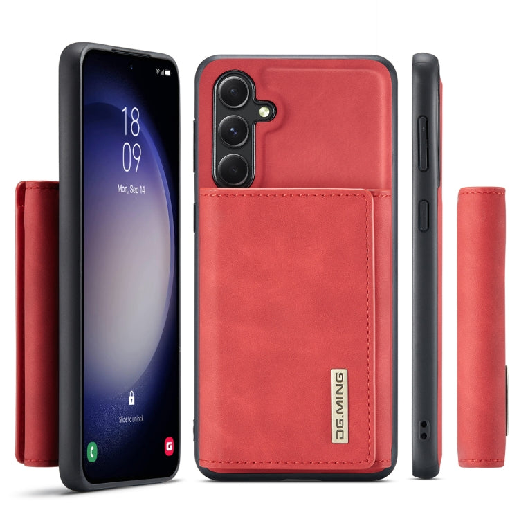 For Samsung Galaxy S23 FE 5G DG.MING M1 Series 3-Fold Multi Card Wallet + Magnetic Phone Case(Red) - Galaxy S23 FE 5G Cases by DG.MING | Online Shopping UK | buy2fix