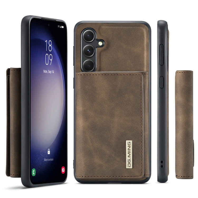 For Samsung Galaxy S23 FE 5G DG.MING M1 Series 3-Fold Multi Card Wallet + Magnetic Phone Case(Coffee) - Galaxy S23 FE 5G Cases by DG.MING | Online Shopping UK | buy2fix