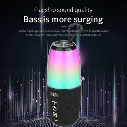 T&G TG644 5W High Power RGB Light Portable Bluetooth Speaker(Black) - Waterproof Speaker by T&G | Online Shopping UK | buy2fix