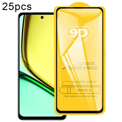 For Realme C67 4G / 12 Lite 25pcs 9D Full Glue Full Screen Tempered Glass Film - Realme Tempered Glass by buy2fix | Online Shopping UK | buy2fix