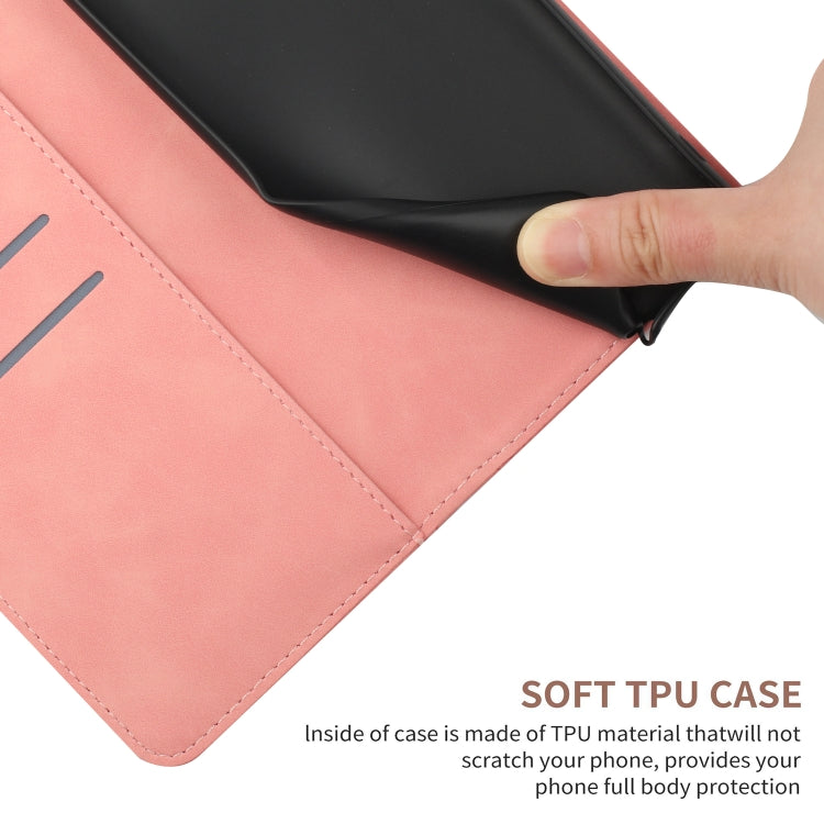 For Xiaomi Redmi 13C 4G Stitching Embossed Leather Phone Case(Pink) - 13C Cases by buy2fix | Online Shopping UK | buy2fix