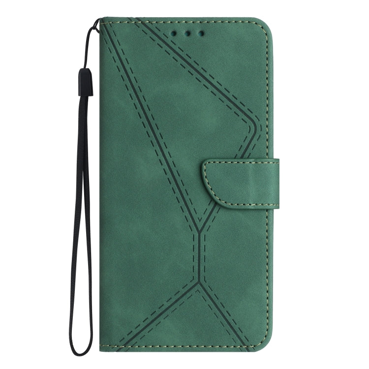 For Motorola Moto G Power 5G 2024 Stitching Embossed Leather Phone Case(Green) - Motorola Cases by buy2fix | Online Shopping UK | buy2fix