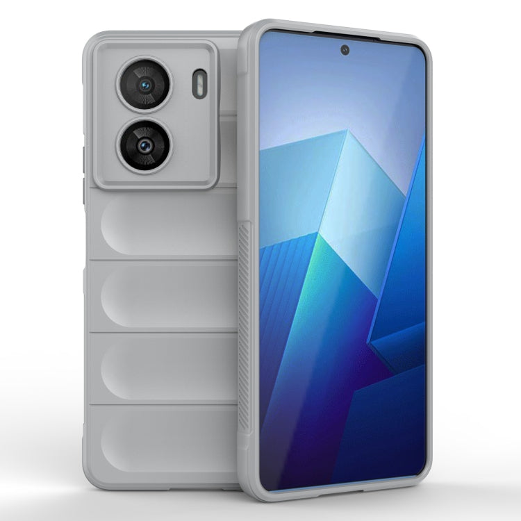 For vivo iQOO Z7x Magic Shield TPU + Flannel Phone Case(Grey) - vivo Cases by buy2fix | Online Shopping UK | buy2fix