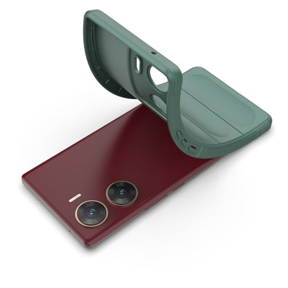 For vivo V29e 4G Global Magic Shield TPU + Flannel Phone Case(Black) - vivo Cases by buy2fix | Online Shopping UK | buy2fix