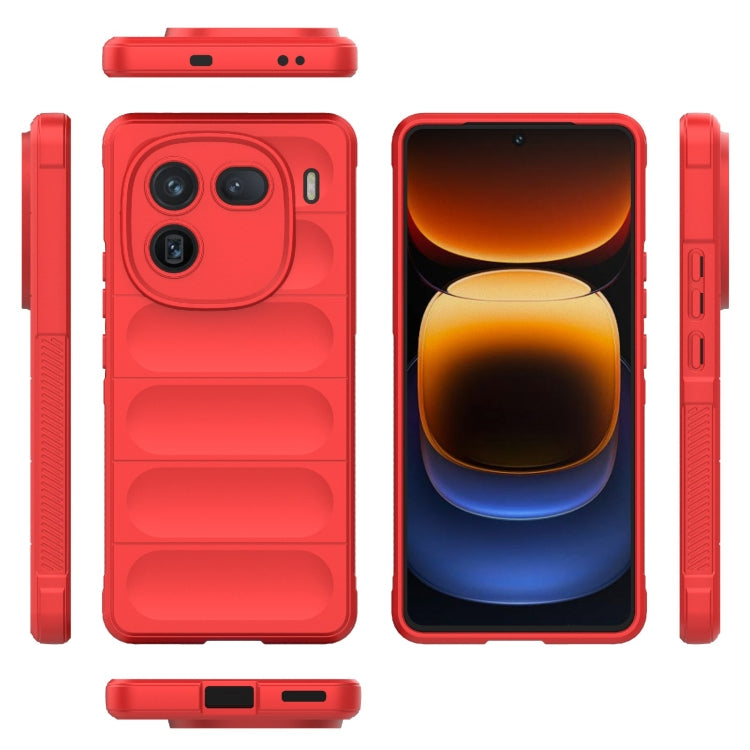 For vivo iQOO 12 5G Magic Shield TPU + Flannel Phone Case(Red) - iQOO 12 Cases by buy2fix | Online Shopping UK | buy2fix