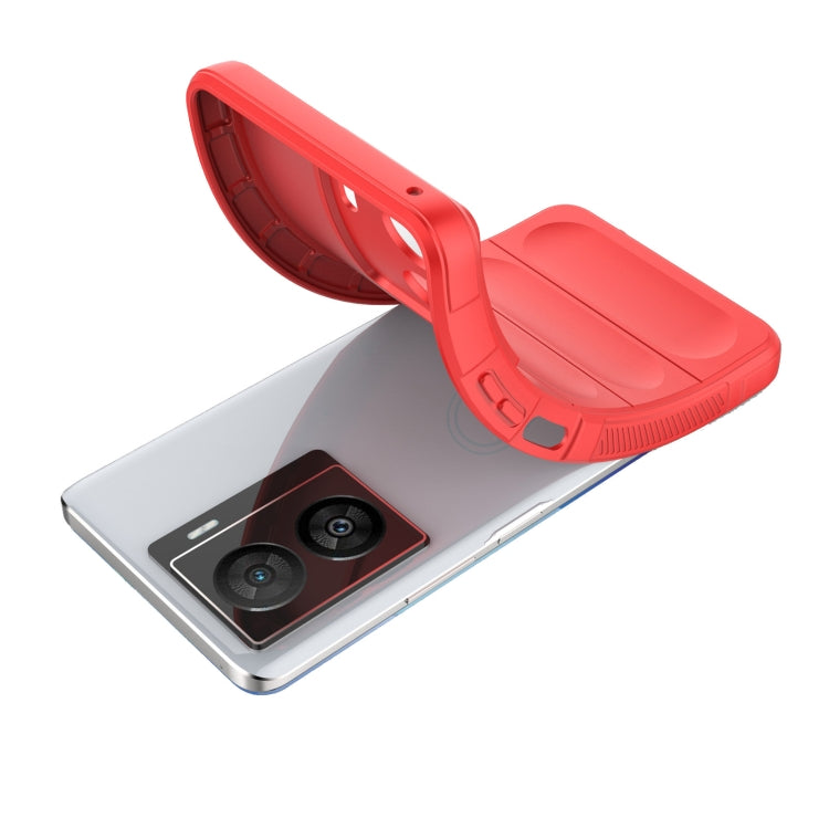 For vivo iQOO Z7x Magic Shield TPU + Flannel Phone Case(White) - vivo Cases by buy2fix | Online Shopping UK | buy2fix
